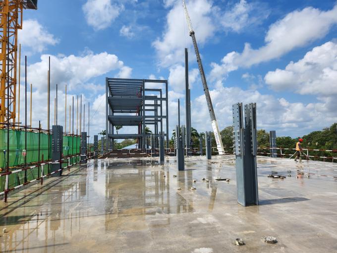 Estrutura de aço pré-fabricada de alta resistência Estrutura de aço leve 12